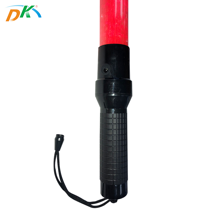 DK portable waterproof PVC batteries powered traffic warning wand baton