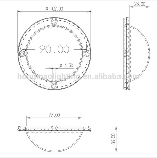 102mm clear 100w led high bay high power plastic cob led module lens