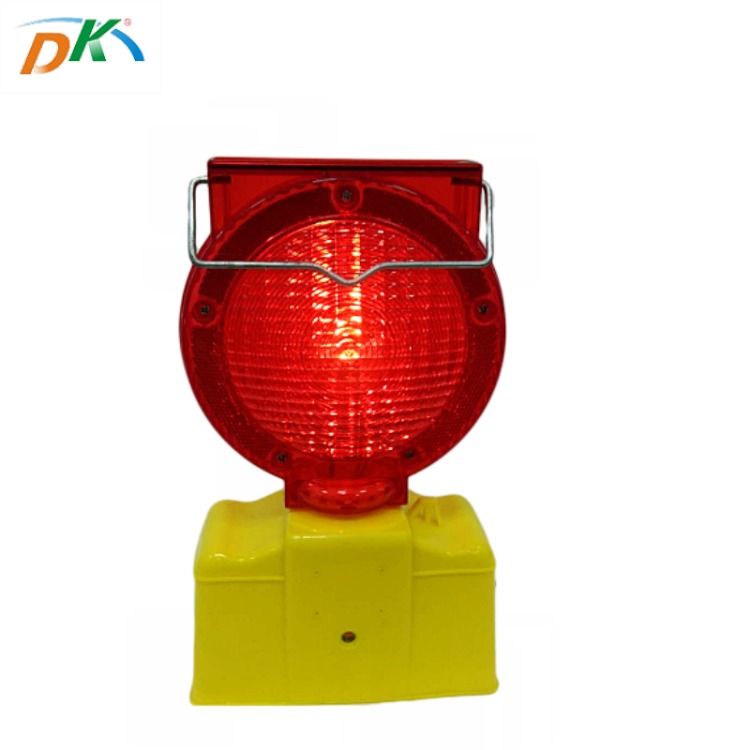 Solar powered road safety high brightness led barricade flashing warning light