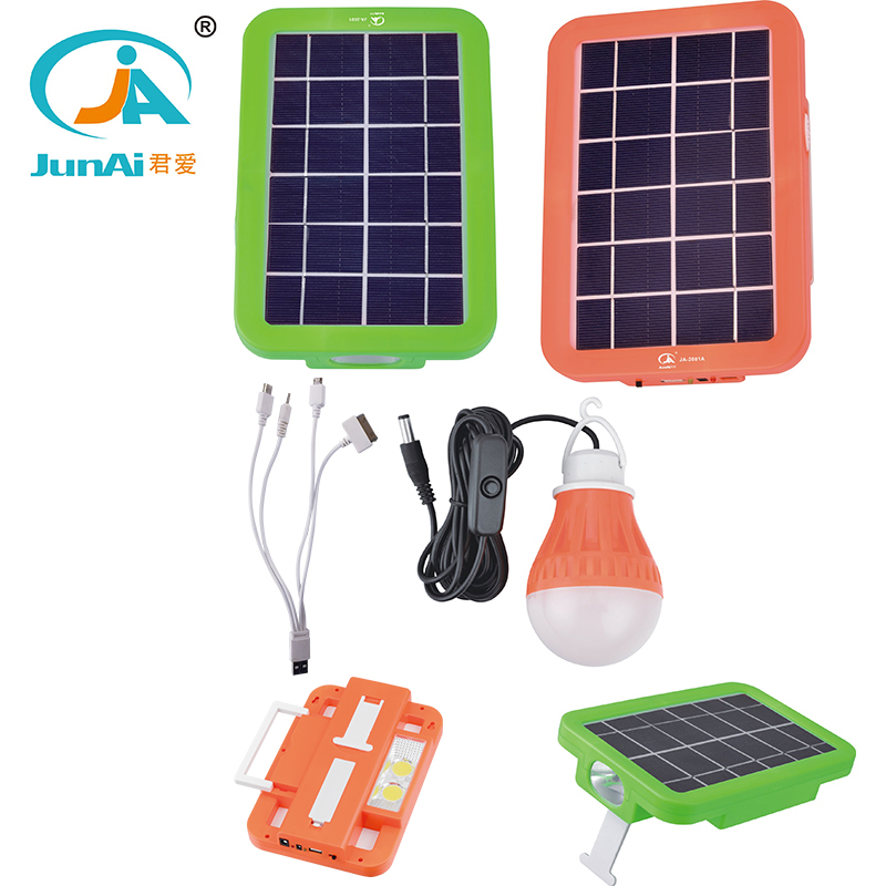 1 year warranty solar rechargeable LED emergency light for home use Model No. JA-2001