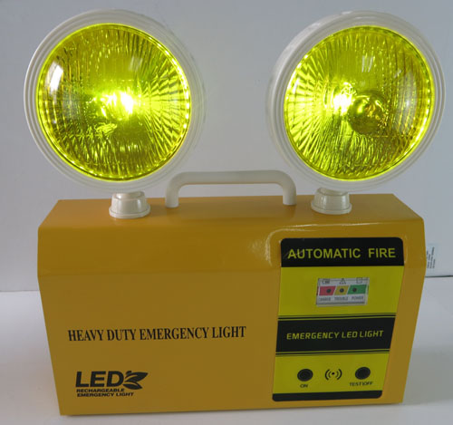 Yellow light LED Emergency Light,High haze-penetrating capability twin heads LED Emergency Lights