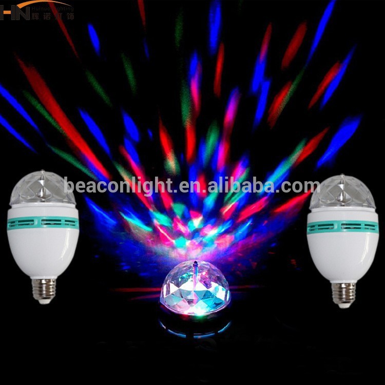 Netherlands market 3w crystal RGB led full color rotating lamp