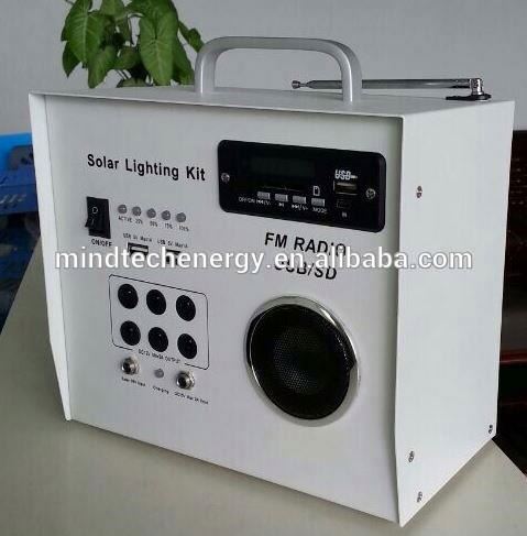 DC12V 30W emergency lamps portable solar system with FM radio bluetooth
