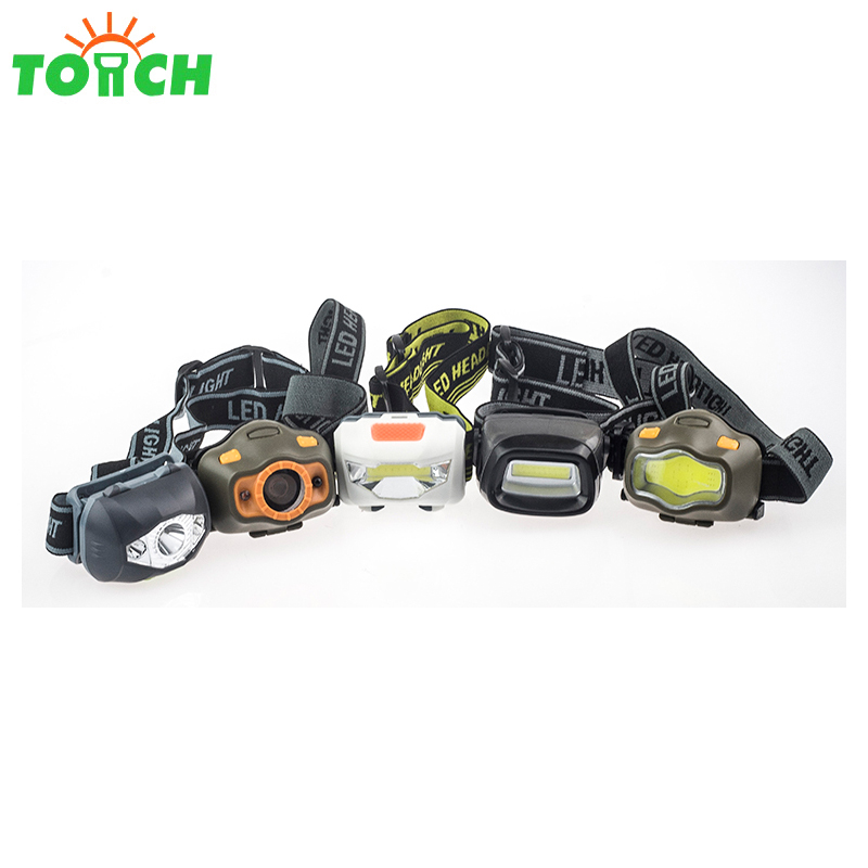 Cheap 3AAA Plastic 3W COB led Headlamp headlight for camping