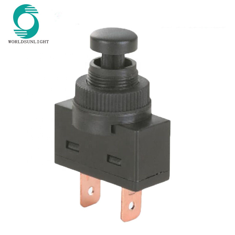 ASW-24 (ON)-OFF 20A 12VDC 10A 125VAC Push On Electronic Auto Reset Switch