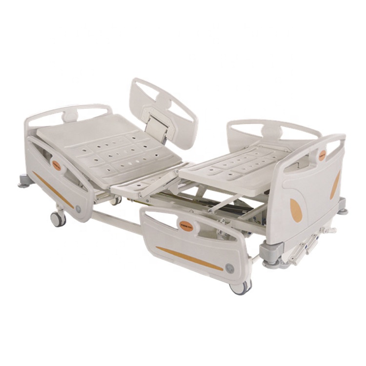 Manual 3 crank hospital medical bed with ABS side rails