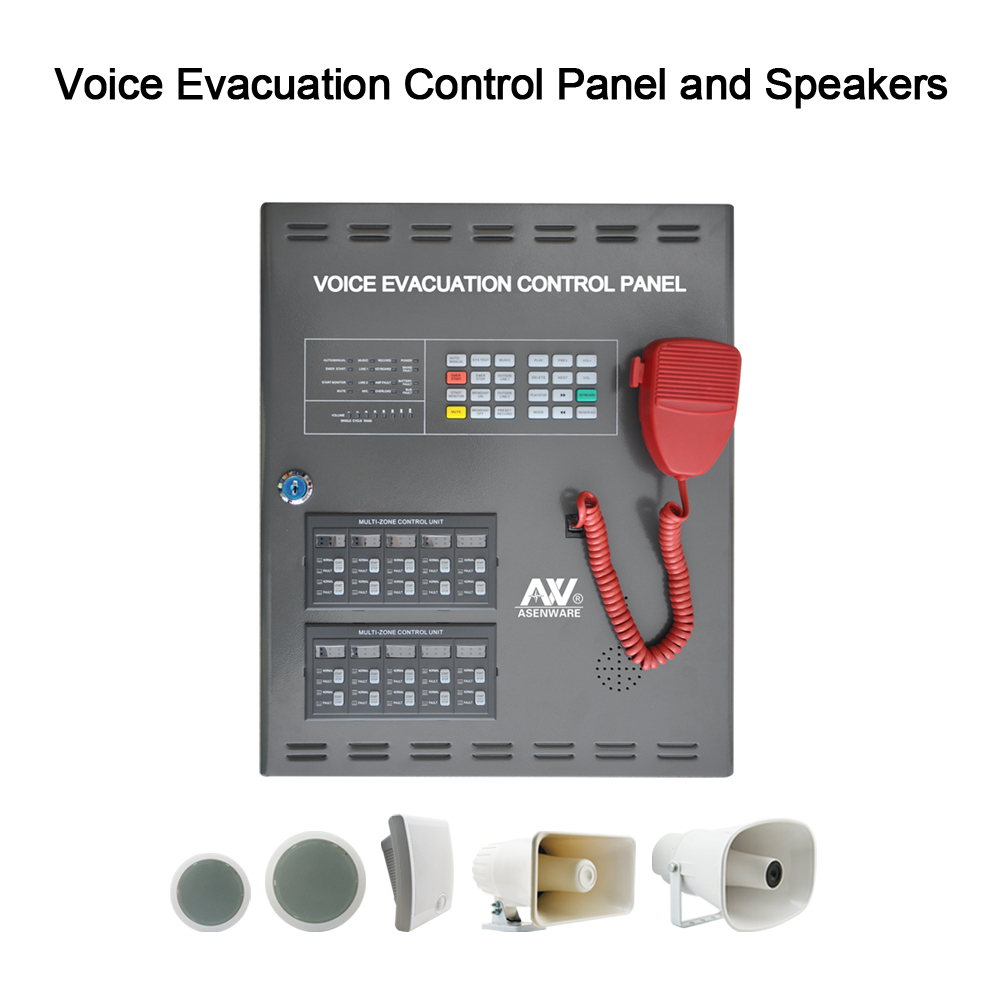 Asenware voice evacuation system for fire alarm and play background music