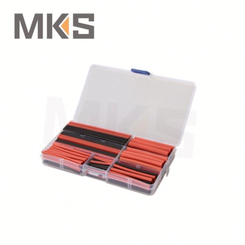 1/4 heat shrink tubing polyolefin set,black/red polyolefin heat shrink tubing tube sleeving assorted wrap wire set