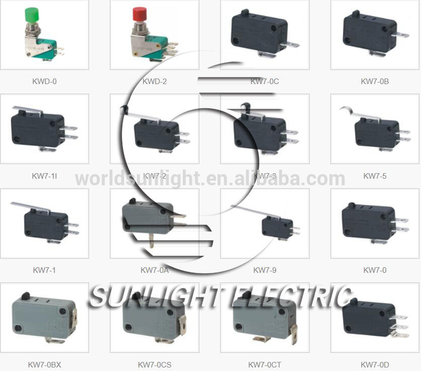 KW7-0 16A 250VAC 5E4 T85 push button type mini micro switch