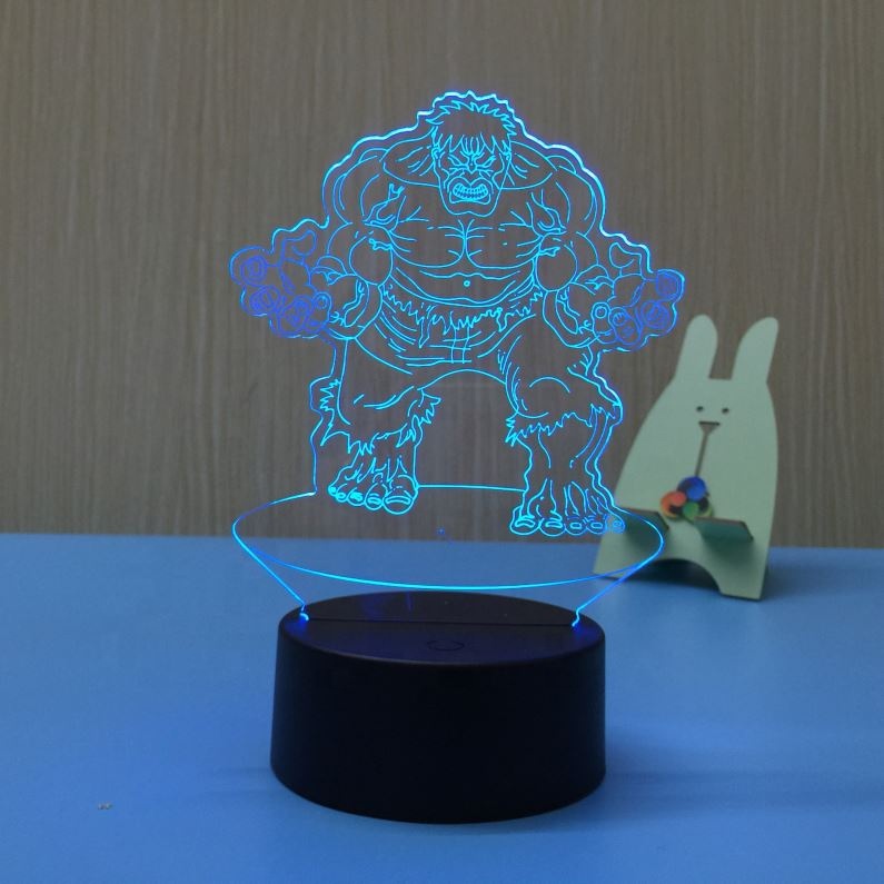 Plastic Base 3D Led Sensor Night Light Creative Children's Lamp