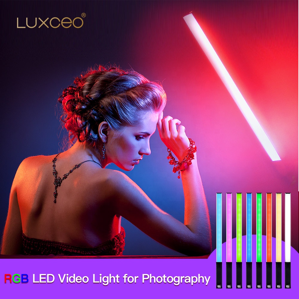 RGB Dimmable LED Video Lighting High CRI 95 Tripod Standing Photographic Camera Film Lights