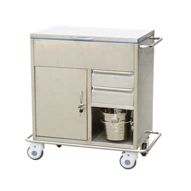 high quality Portable Emergency Medical Cart Mobile clinical drug trolley