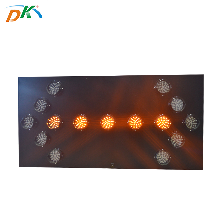DK LED yellow color traffic arrow sign vehicle-mounted  board road safety sign