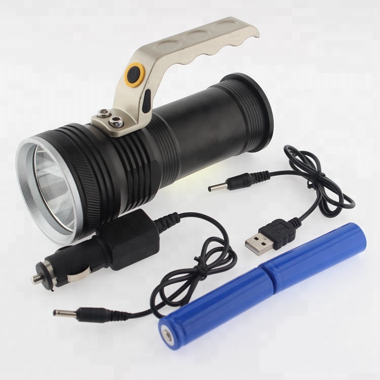 Super bright magnet aluminum handle flashlight with side COB