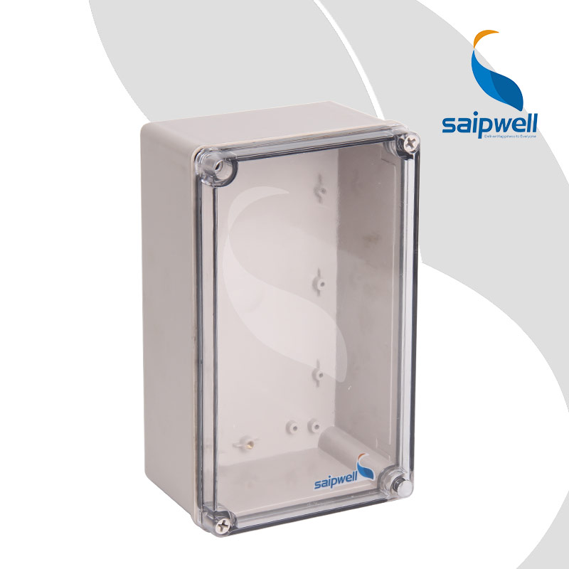 SAIPWELL Y IP66 DS-AT-1525-1Solar Panel Junction Connectol Electrical Clear Transparent Cover Outdoor ABS Plastic Injection Box