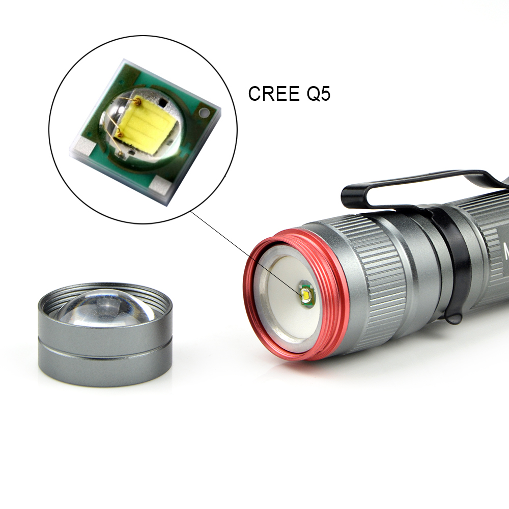 Mini Penlight 1000 Lumen Handy Aluminum LED Flashlight 3 Modes Zoomable Focus Lantern Portable Torch