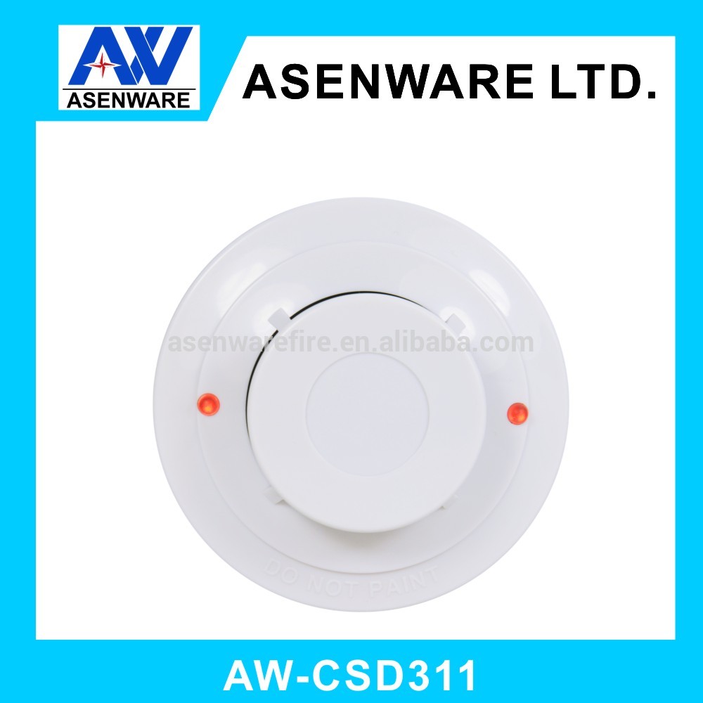 Photolectric Conventional Smoke Alarm , 2 Wire Fire Alarm Smoke Detector AW-CSD-311