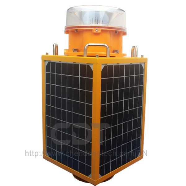 Iron tower/chimney wind power plant solar flashing aircraft warning light