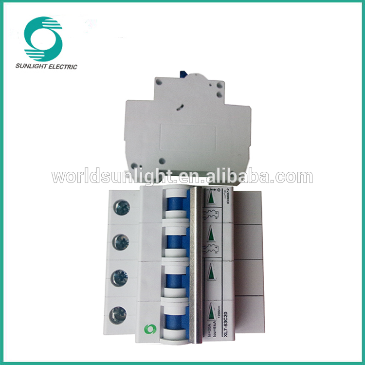PV system IEC 60947-2 approval DIN RAIL 1000V 1200V 6kA fp four pole 4 pole dc circuit breaker