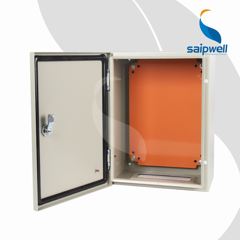 SAIPWELL J Steel Sheet Outdoor Pole Mounting Hinged Customized Control Panel Metal Box