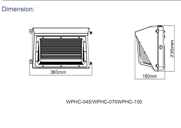 Outdoor Led Wall Pack, Wall Mounted Led Light Fixture