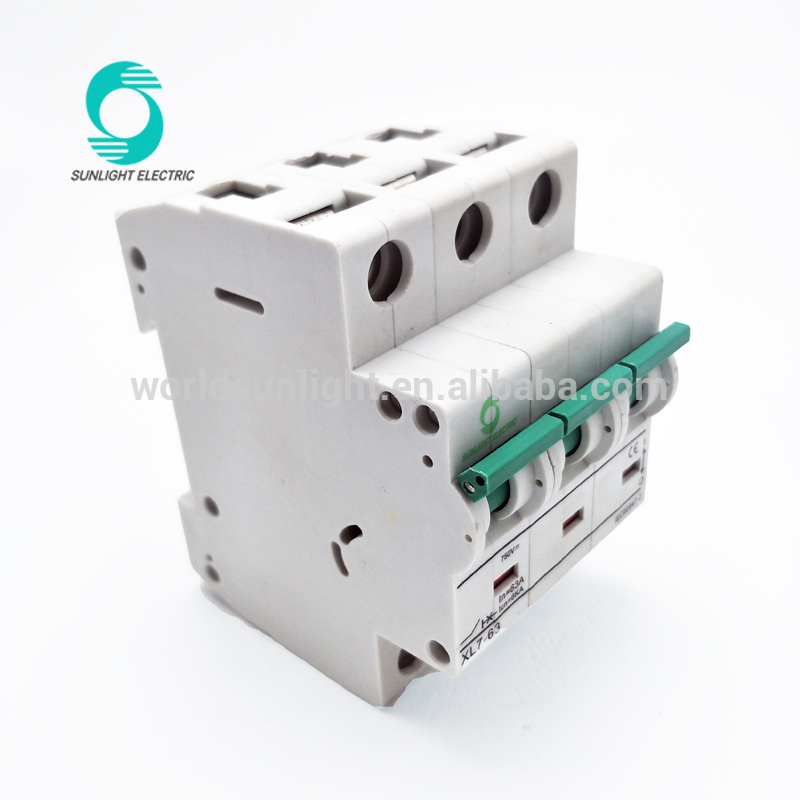 Solar system china supplier IEC 60947-2 approval DC 750V 20A 6kA 3 pole electrical miniature mini dc mcb