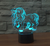 New Cartoon Lamp 3D Night Light 3D Illusion Lamp ABS Base 3D LED Night Light For Kids