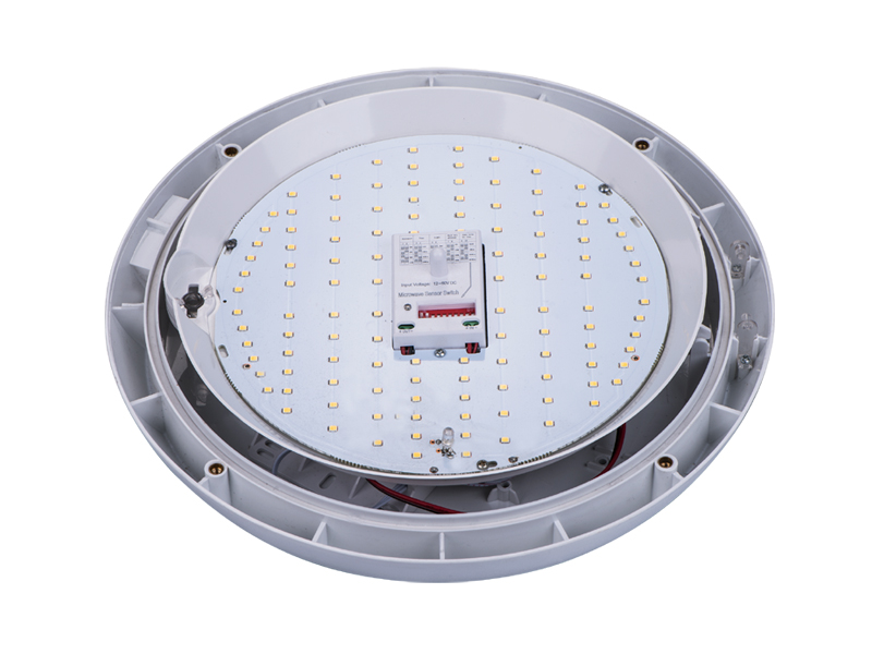 16W IP66 waterproof microwave motion sensor light surface mounted round led ceiling light with dimmable (PS-ML16L-D)