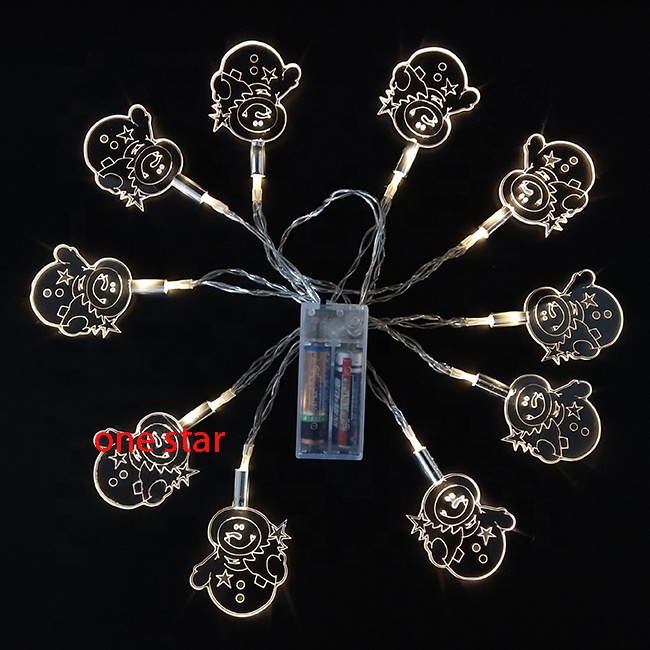 Acrylic Figure Led Christmas Decorative string light Lights battery operated