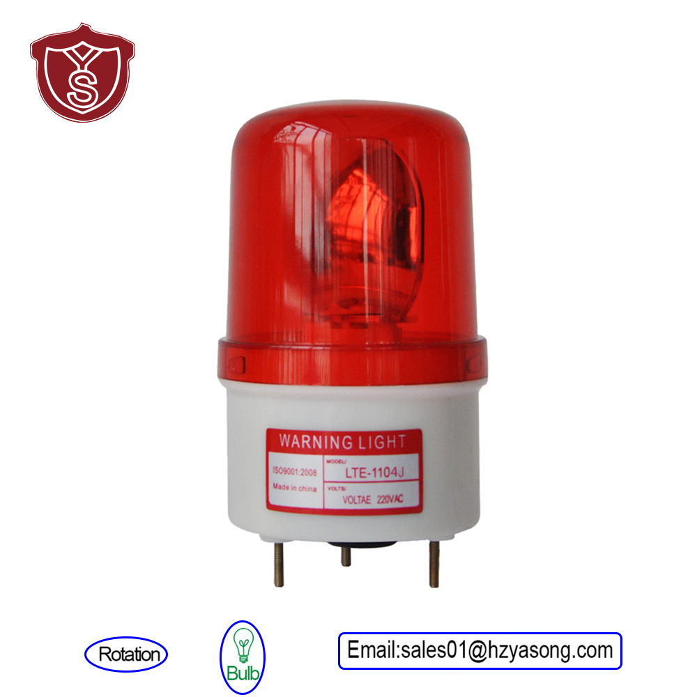 LTE-1104J Rotary safety alarm warning light with electric buzzer siren