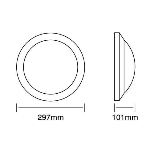 3 years warranty SMD2835 cheap 16W Round surface mounted led ceiling light (PS-CL106L-2835)