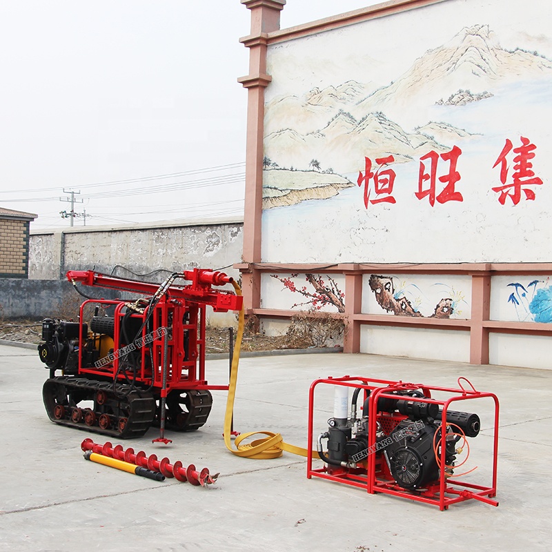HW brand Newest useful mining drilling rig with air compressor for mountain area