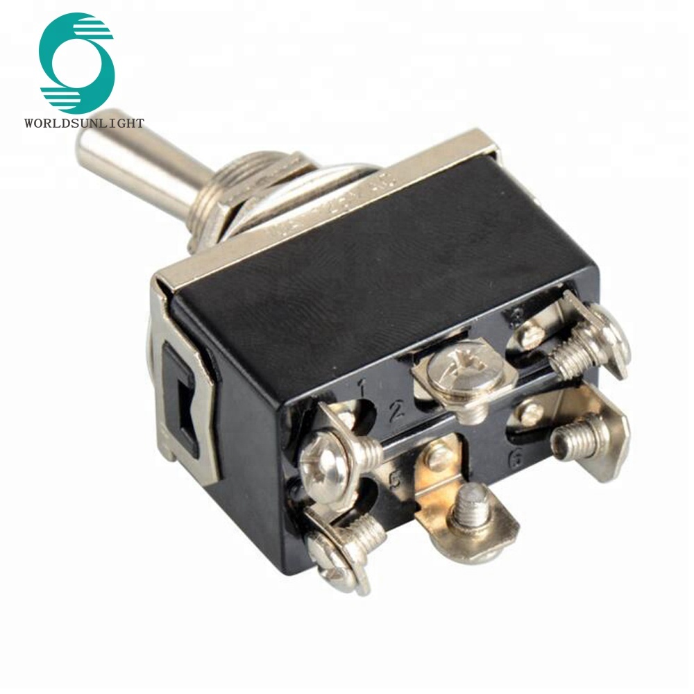 KN3(C)-203(AA) 15A 250V 3 POSITION DPDT 6-Pin E-TEN1322 medium toggle switch