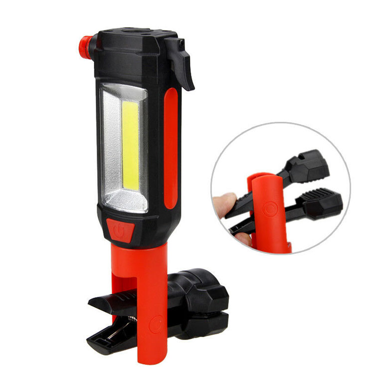 Work torch led outdoor light cmaping lantern with safety hammer