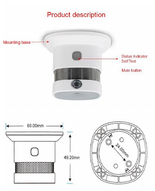 factory price 2018 smoke detector with 10 years battery life