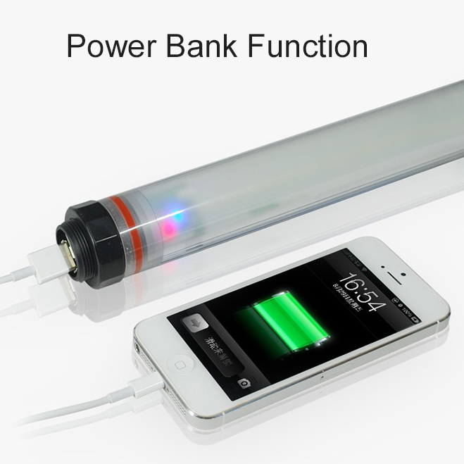 5200mAh Power Bank Waterproof IP68 SOS Emergency LED Camping Flashlight