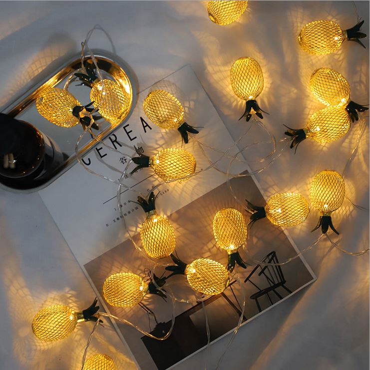 Manufacturer Home & Garden Hollow Pineapple Shaped Led String Lights