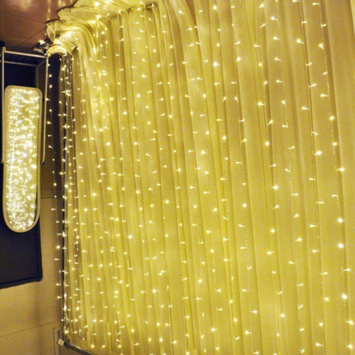1800 LED Fairy Curtain String light for Xmas Christmas Wedding Party Connectable