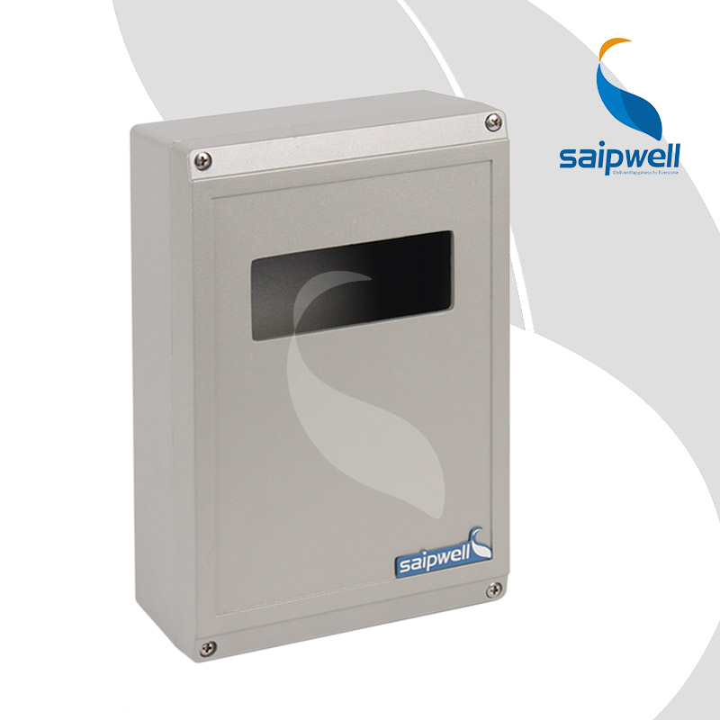 Saip/SAIPWELL factory aluminum made electrical main switch waterproof box with transparent window and outlet holes