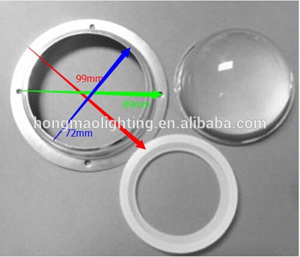 78mm glass lens with 3mm side thickness 34mm heiaght bridgelux cob optics