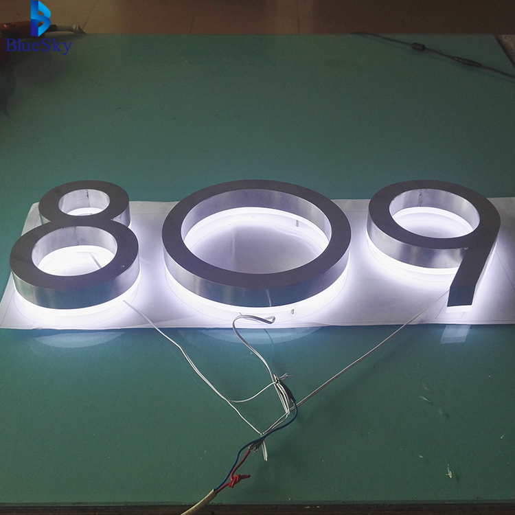 PMMA acrylic backlit led letter sign for indoor outdoor LOGO display