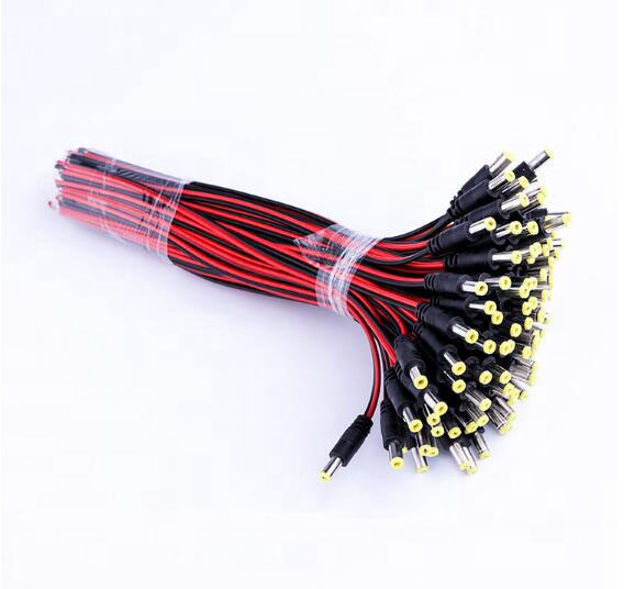 LED strip 12V 24V power Male connector red  black line 5.5 2.1mm 30CM DC cable