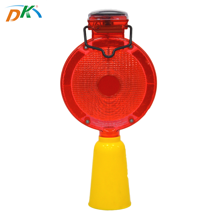 DK LED PS+PP 18cm solar barricade light with flashing high brightness beads