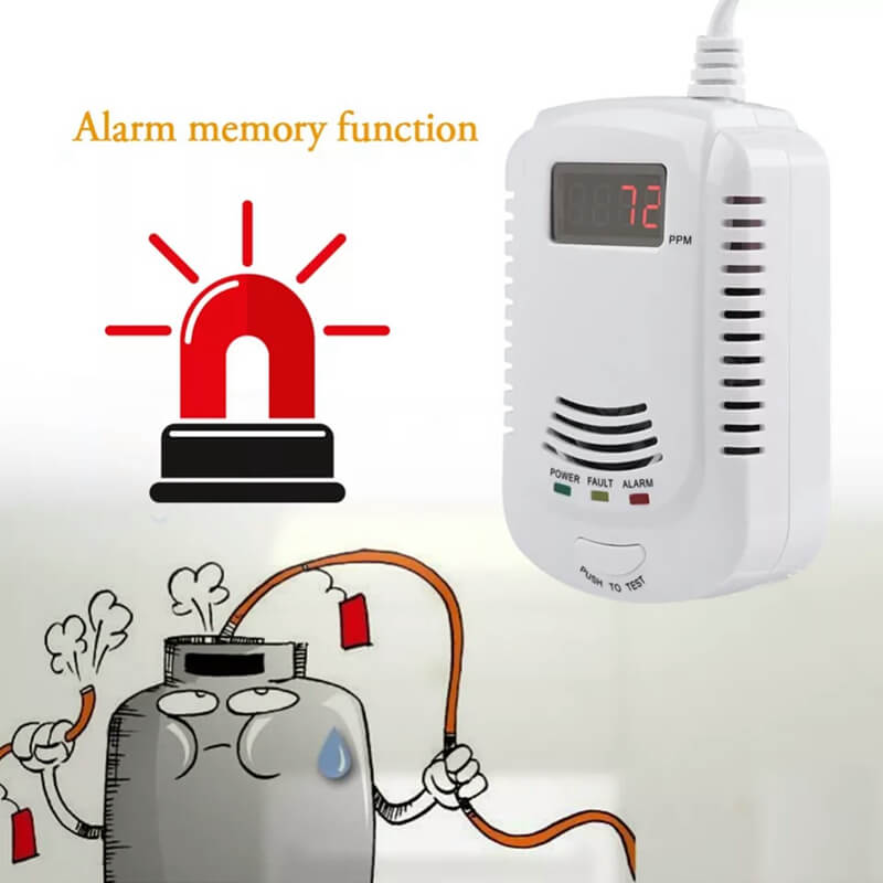 High quality carbon monoxide leak detector home gas lpg alarm detector with battery