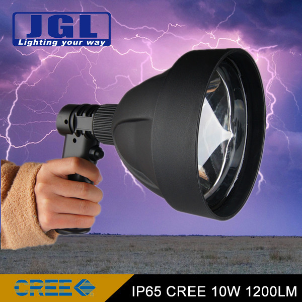 High beam cree 10w LED handheld spotlight cree 10w, searching light,portable outdoor search light