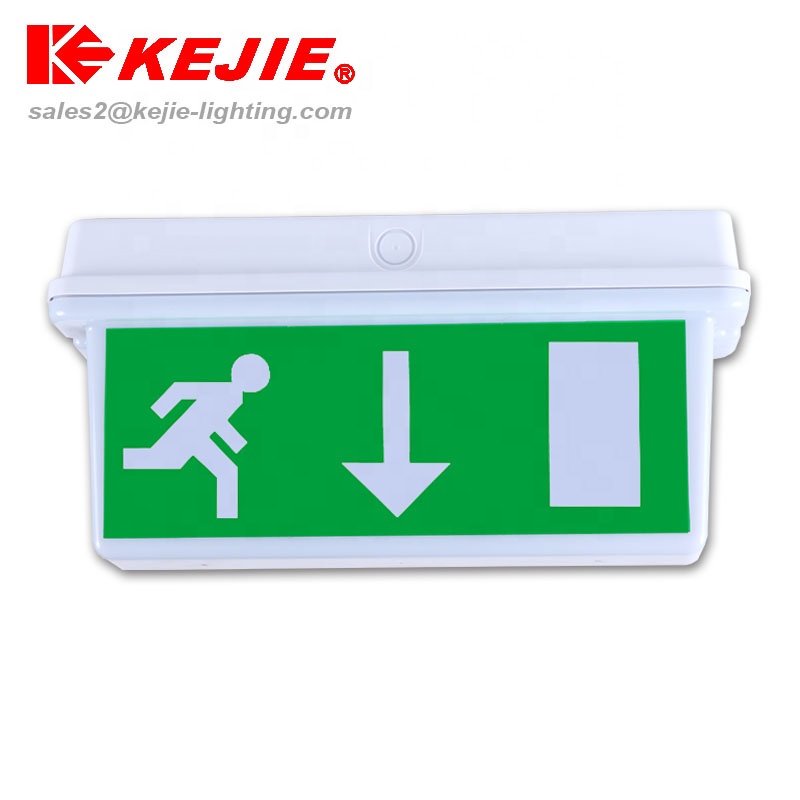 Zhongshan Kejie double sides LED fire emergency exit sign bulkhead light