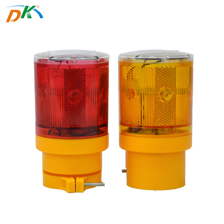 DK LED solar led traffic barricade light ambulance beacon flashing warning lamp