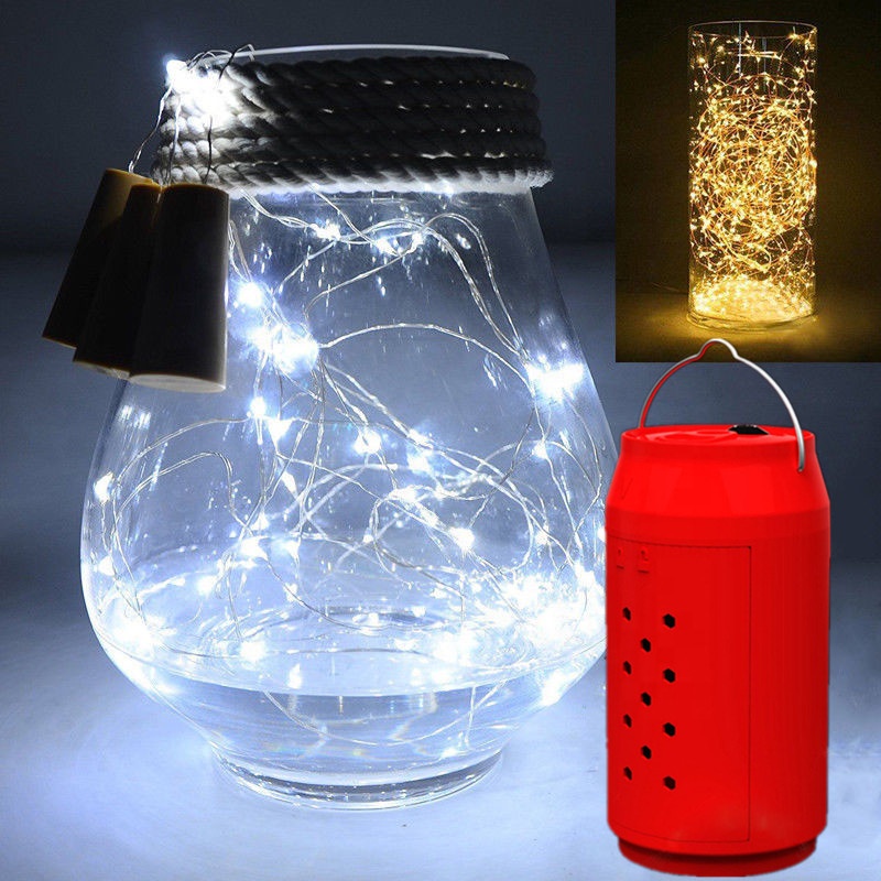 Garden Decoration Magnesium Air Fuel Cell ABS Red Mason Jar Christmas Day Decor Salt Water Powered home light