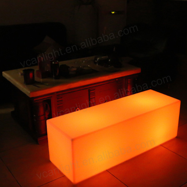 RGB 16 colors remote control plastic led light bench