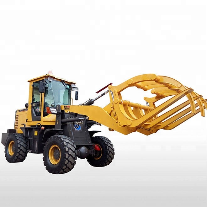 Wheel grass clamp loader fork loader with pellet fork